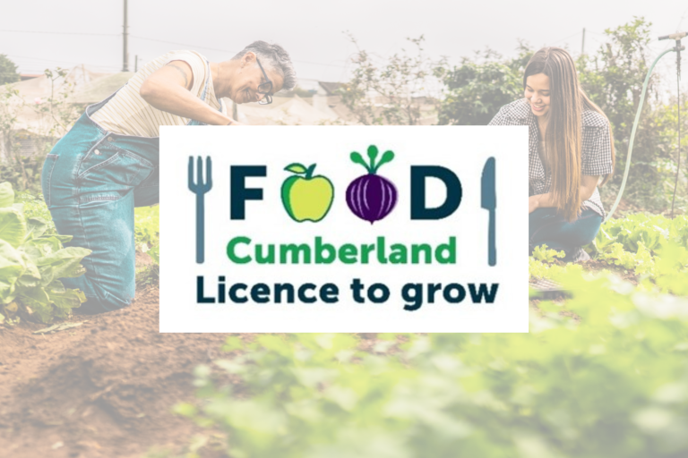 Community Food Growing with Licence to Grow logo overlay